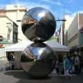 ville moderne décoration sphère globe sculpture décoration jardin acier